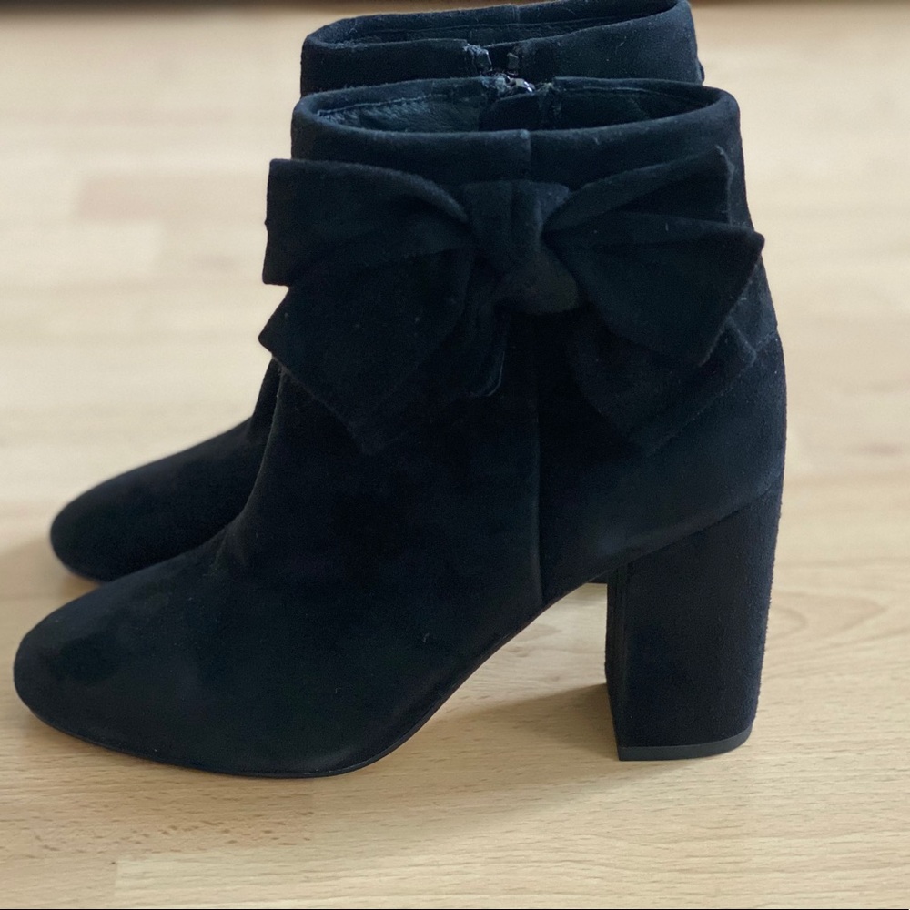 NWT- Kate Spade Black Suede Booties - Sz. 5.5